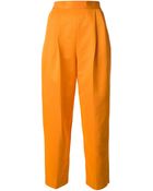 MSGM High Waisted Pleated Trouser - Lyst