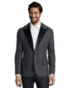 Dolce & Gabbana Grey Melange Virgin Wool Blend 'Fugey' 2-Button Front Blazer - Lyst