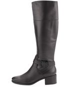 Pour La Victoire Shae Leather Knee Boot Black - Lyst