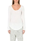 Free People Scoop-neck Jersey Top - Lyst