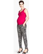 H&M Mama Patterned Trousers - Lyst