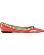 Valentino 'Rockstud' Ballerinas - Lyst