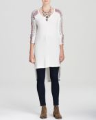 Free People Tunic - Drippy Thermal Mixed Tape Swit - Lyst