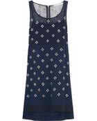 Diane von Furstenberg Abrielle Crystal-Embellished Silk-Crepe Dress - Lyst
