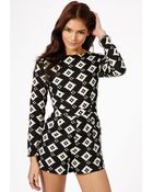 Missguided Lesana Aztec Print Playsuit - Lyst