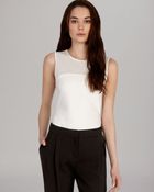Karen Millen Tee Sporty Mesh Inset - Lyst