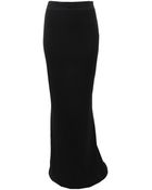 Lanvin Slim Wool Jersey Skirt - Lyst