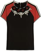 Marni Embellished Cotton Jersey Tshirt - Lyst