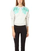 3.1 Phillip Lim Guipure Lace Embroidered Sweatshirt - Lyst