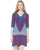 Donna Morgan Geometric Print Shift Dress - Lyst