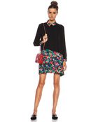 Band Of Outsiders Pleated Shirt Silk Dress - Lyst