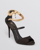 Giuseppe Zanotti Peep Toe Sandals - Coline Ankle Bracelet High Heel - Lyst