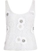River Island White Embellished Vest Top - Lyst