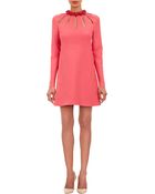 Valentino Leathercollar Cutout Aline Dress - Lyst