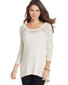 DKNY Long-Sleeve Sequin Tunic Sweater - Lyst