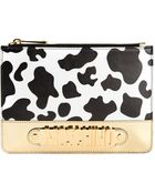 Moschino Cow Print Clutch - Lyst