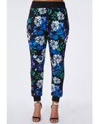 Missguided Plus Size Cuff Hem Trousers Floral Print - Lyst