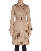 Burberry Prorsum Grommet-detailed Cashmere-blend Coat - Lyst