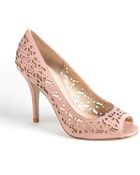 Enzo Angiolini Mega Star Leather Laser-Cut Pumps - Lyst