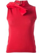 Moschino Bow Detailed Top - Lyst