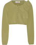 Valentino Cropped Cotton-Blend Cardigan - Lyst
