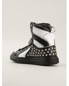 DSquared2 Studded Hi Top Sneakers - Lyst