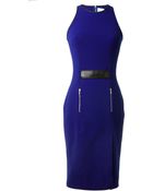 Dion Lee Blue Slit Dress - Lyst