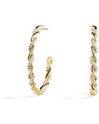 David Yurman Wisteria Hoop Earrings With Diamonds In Gold - Lyst