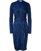 Issa Draped Printed Jersey Dress - Lyst