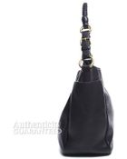 Prada Pre-owned Black Daino Leather Side Pocket Hobo Bag - Lyst