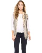 Unreal Fur Fur Play Vest - Cream Raccoon - Lyst
