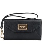 MICHAEL Michael Kors Phone Saffiano Clutch - Lyst