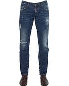 DSquared2 18Cm Slim Fit Distressed Denim Jeans - Lyst