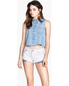 H&M Denim Shorts - Lyst