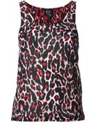 McQ by Alexander McQueen Leopard Print Tank Top - Lyst