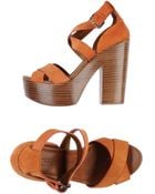 Ralph Lauren Collection Platform Sandals - Lyst