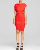 Helmut Lang Dress - Sonar Wool Asymmetric - Lyst
