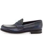 Prada Saffiano Penny Loafer - Lyst