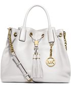 Michael Kors Camden Large Leather Satchel - Lyst