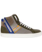 Hogan Rebel Leather & Papirok High Top Sneakers - Lyst