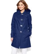 London Fog Hooded Clip-Front Jacket - Lyst