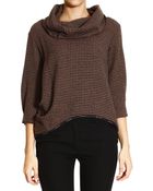 Manila Grace Sweater Shawl Collar Wool Jaquard - Lyst