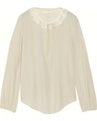 Etoile Isabel Marant Ninon Silk-Trimmed Crepe Blouse - Lyst