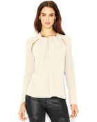 Rachel Rachel Roy Long-Sleeve Necklace Blouse - Lyst