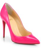 Christian Louboutin Pigalle Follies Patentleather Pumps - Lyst