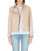 J Brand Leather Silver-toned Jacket - Lyst