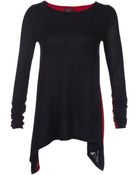 Scoop Long Sleeve Silk Cashmere Swing Hem Boatneck - Lyst