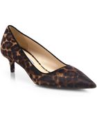 Prada Leopard-Print Calf Hair Pumps - Lyst