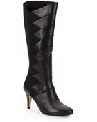 Adrienne Vittadini Traverse Knee-High Leather Boots - Lyst