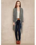 Ralph Lauren Blue Label Draped Wrap Cardigan - Lyst